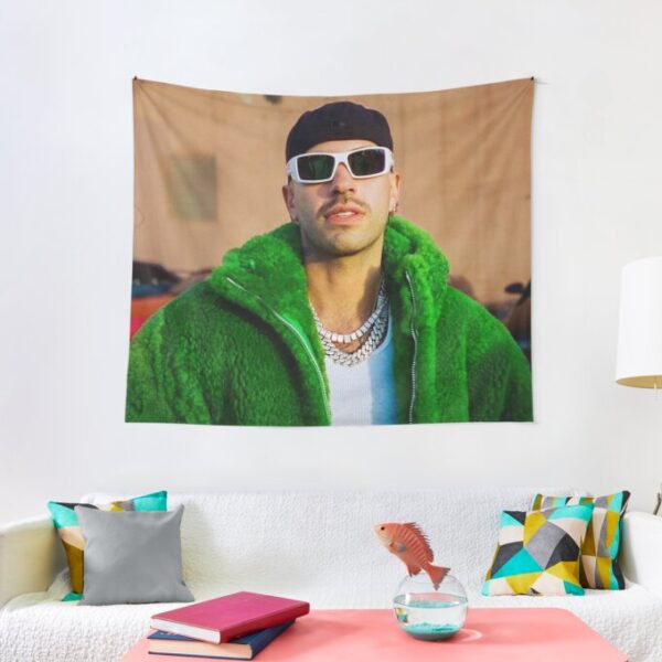 Feid Green Jacket Tapestry Outerwear Wall Hanging 1