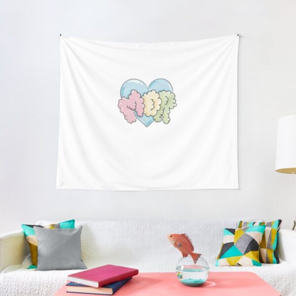 Feid Heart Graphic Merch Tapestry Love Wall Hanging 1