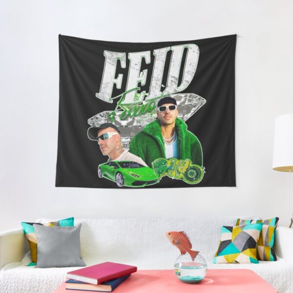 Feid x Ferxxo Tapestry Collaboration Wall Art FE151 1