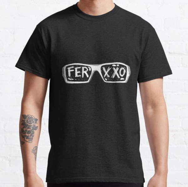 Ferxxo Glasses T-Shirt - Feid Logo Sticker Graphic T-Shirt 2