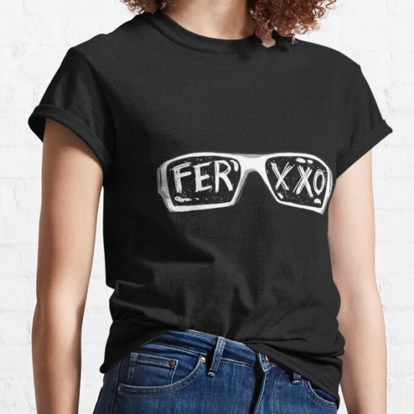 Ferxxo Glasses T-Shirt - Feid Logo Sticker Graphic T-Shirt 3